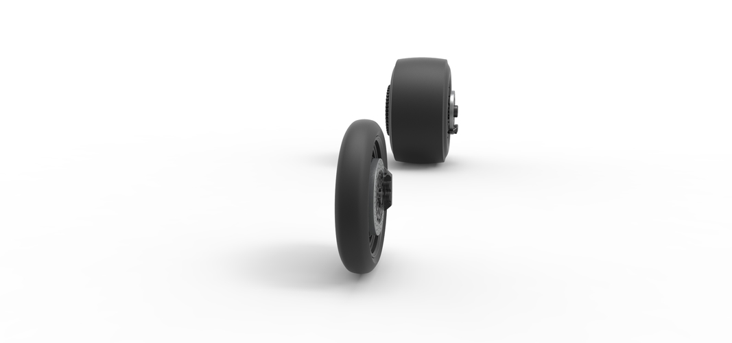 Wheel Set of Top fuel dragster motorcycle 1:25 3D Print 562000