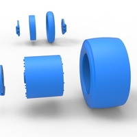 Wheel Set of Top fuel dragster motorcycle 1:25 - Thumbnail 14