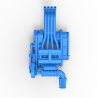 Engine of Top fuel Dirt dragster motorcycle 1:25 - Thumbnail 7