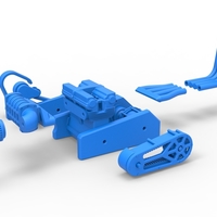 Engine of Top fuel Dirt dragster motorcycle 1:25 - Thumbnail 17