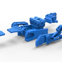 Engine of Top fuel Dirt dragster motorcycle 1:25 - Thumbnail 22