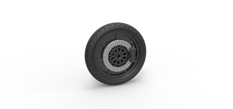 Front wheel of Top fuel Dirt dragster motorcycle 1:25