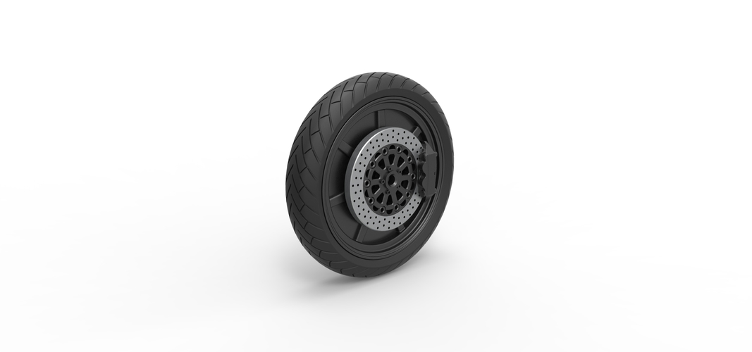 Front wheel of Top fuel Dirt dragster motorcycle 1:25 3D Print 562219