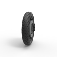 Front wheel of Top fuel Dirt dragster motorcycle 1:25 - Thumbnail 3