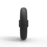 Front wheel of Top fuel Dirt dragster motorcycle 1:25 - Thumbnail 4