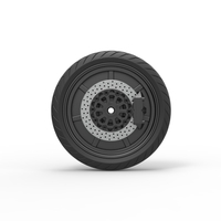 Front wheel of Top fuel Dirt dragster motorcycle 1:25 - Thumbnail 5