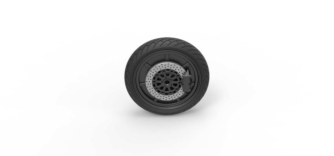 Front wheel of Top fuel Dirt dragster motorcycle 1:25 3D Print 562223