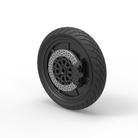 Front wheel of Top fuel Dirt dragster motorcycle 1:25 - Thumbnail 7