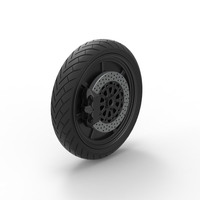 Front wheel of Top fuel Dirt dragster motorcycle 1:25 - Thumbnail 9