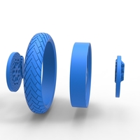 Front wheel of Top fuel Dirt dragster motorcycle 1:25 - Thumbnail 11