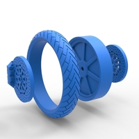 Front wheel of Top fuel Dirt dragster motorcycle 1:25 - Thumbnail 12