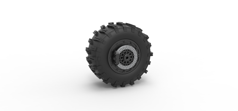 Rear wheel of Top fuel Dirt dragster motorcycle 1:25