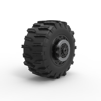 Rear wheel of Top fuel Dirt dragster motorcycle 1:25 - Thumbnail 2