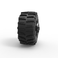 Rear wheel of Top fuel Dirt dragster motorcycle 1:25 - Thumbnail 3