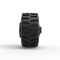 Rear wheel of Top fuel Dirt dragster motorcycle 1:25 - Thumbnail 4