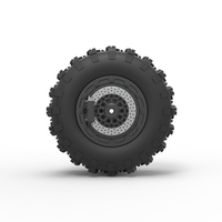 Rear wheel of Top fuel Dirt dragster motorcycle 1:25 - Thumbnail 5