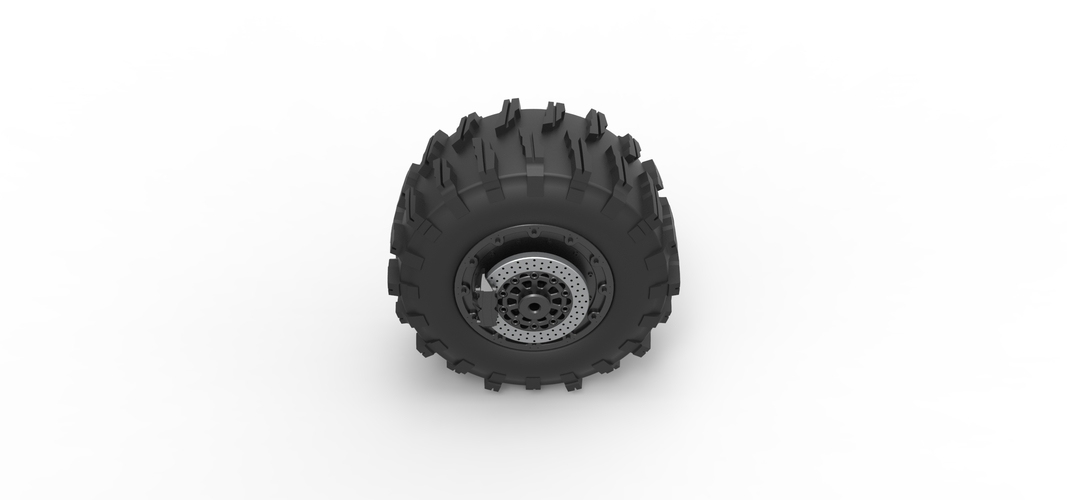 Rear wheel of Top fuel Dirt dragster motorcycle 1:25 3D Print 562235