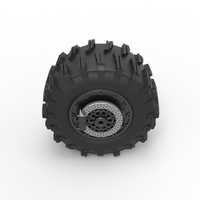 Rear wheel of Top fuel Dirt dragster motorcycle 1:25 - Thumbnail 6