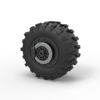 Rear wheel of Top fuel Dirt dragster motorcycle 1:25 - Thumbnail 7