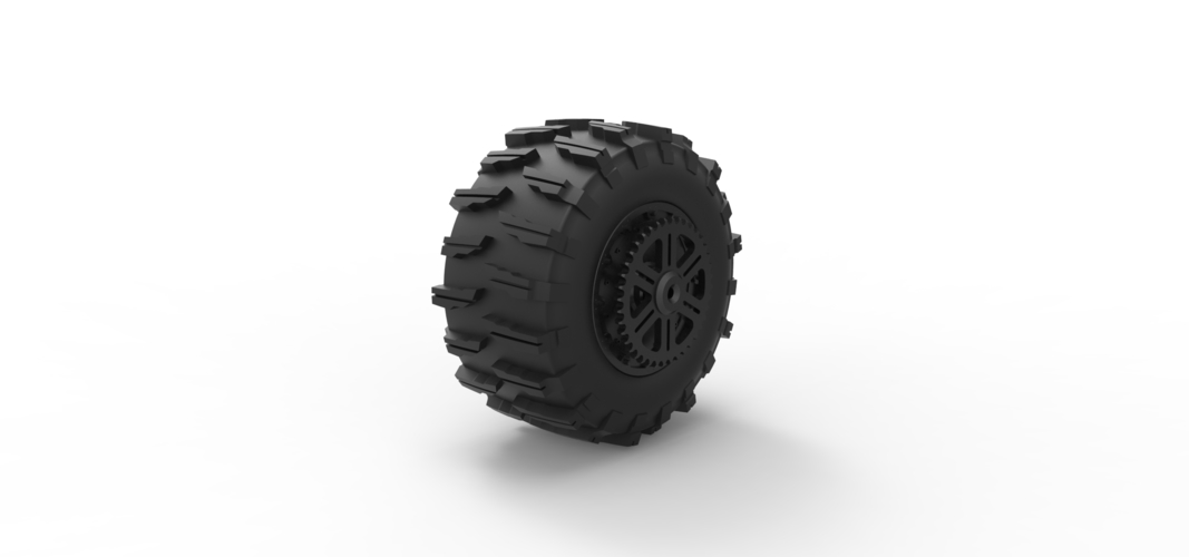 Rear wheel of Top fuel Dirt dragster motorcycle 1:25 3D Print 562238