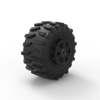 Rear wheel of Top fuel Dirt dragster motorcycle 1:25 - Thumbnail 9