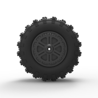 Rear wheel of Top fuel Dirt dragster motorcycle 1:25 - Thumbnail 10