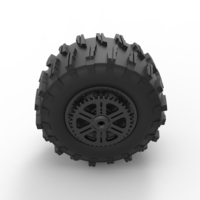 Rear wheel of Top fuel Dirt dragster motorcycle 1:25 - Thumbnail 11