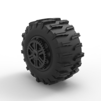 Rear wheel of Top fuel Dirt dragster motorcycle 1:25 - Thumbnail 12