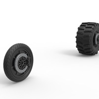 Wheel Set of Top fuel Dirt dragster motorcycle 1:25 - Thumbnail 2