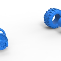 Wheel Set of Top fuel Dirt dragster motorcycle 1:25 - Thumbnail 11