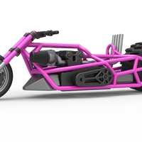 Top fuel Dirt dragster motorcycle Base 1:25 - Thumbnail 2