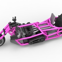 Top fuel Dirt dragster motorcycle Base 1:25 - Thumbnail 4