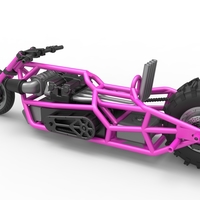 Top fuel Dirt dragster motorcycle Base 1:25 - Thumbnail 10