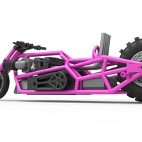 Top fuel Dirt dragster motorcycle Base 1:25 - Thumbnail 11