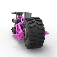 Top fuel Dirt dragster motorcycle Base 1:25 - Thumbnail 12