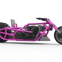 Top fuel Dirt dragster motorcycle Base 1:25 - Thumbnail 21