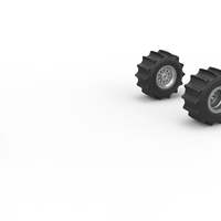 Wheel Set of Top fuel Dirt dragster trike 1:25 - Thumbnail 1