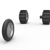 Wheel Set of Top fuel Dirt dragster trike 1:25 - Thumbnail 3