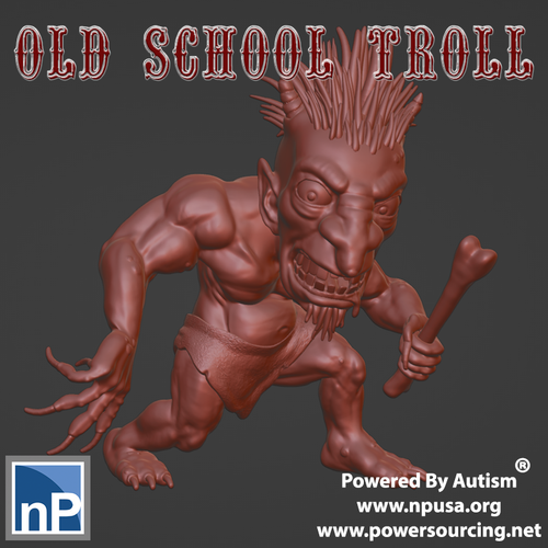 Old School Troll 3D Print 562525