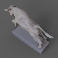 Angry bull 3D print model - Thumbnail 3