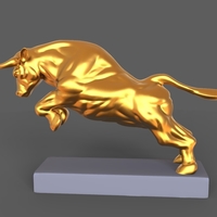 Angry bull 3D print model - Thumbnail 6