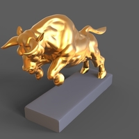 Angry bull 3D print model - Thumbnail 8