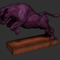 Angry bull 3D print model - Thumbnail 9