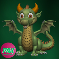 Printable Dragon 3D Model  - Thumbnail 1