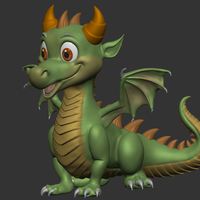 Printable Dragon 3D Model  - Thumbnail 4