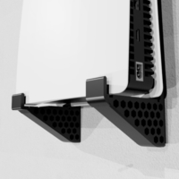 Playstation 5 wall mount 3D Printable, PS5 Wall mount (disc) - Thumbnail 1
