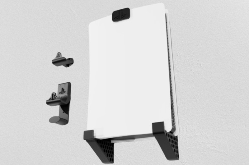 Playstation 5 wall mount 3D Printable, PS5 Wall mount (disc)