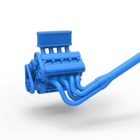 Engine of Midget car Scale 1:25 - Thumbnail 1