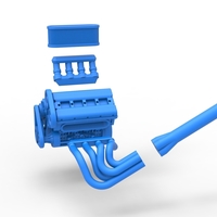 Engine of Midget car Scale 1:25 - Thumbnail 18