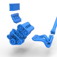 Engine of Midget car Scale 1:25 - Thumbnail 19